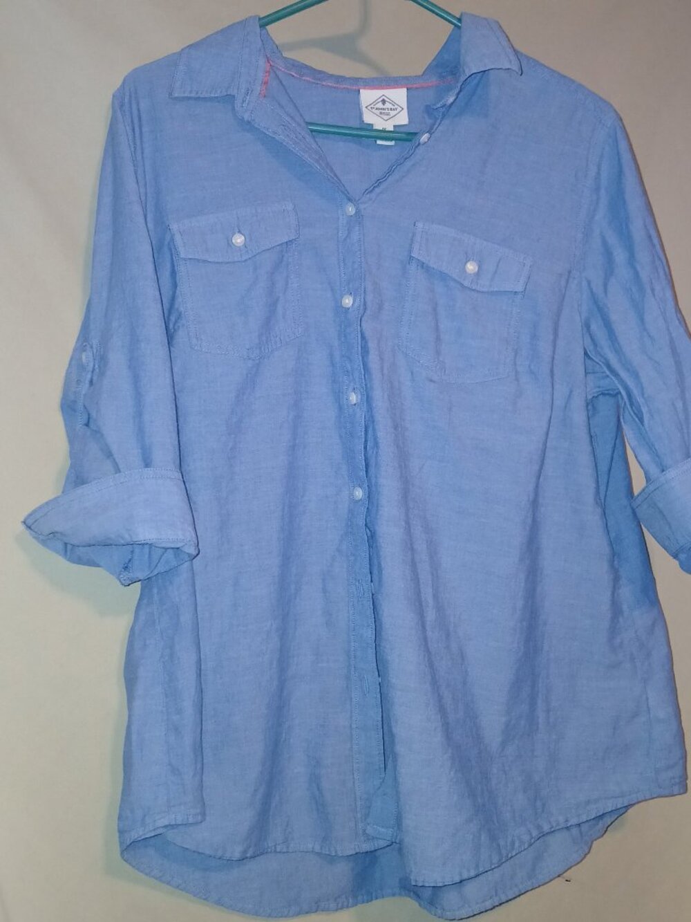 St. John's Bay Chambray Shirt Size 1X Button Front